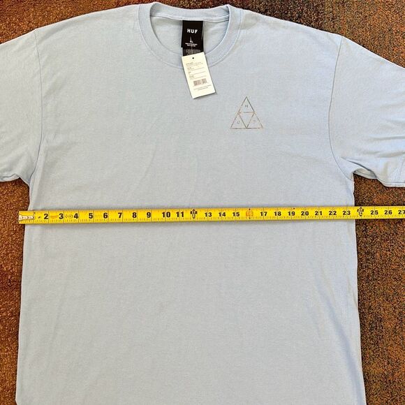 HUF Triple Triangle T-Shirt Sky Blue Size XL - Picture 5 of 6